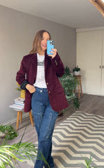Cargar imagen en el visor de la galería Blazer Algodón Vino FRAME (Retail $30,000)