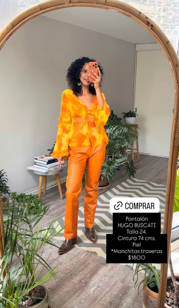 Pantalón Piel Naranja HUGO BUSCATI
