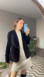 Cargar imagen en el visor de la galería Blazer Terciopelo Negro TALBOTS
