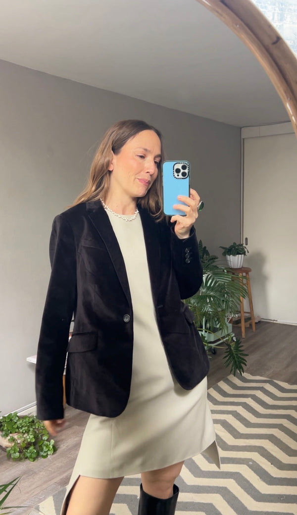 Blazer Terciopelo Negro TALBOTS