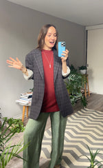 Cargar imagen en el visor de la galería Blazer Lana Gris/Azul CANALI
