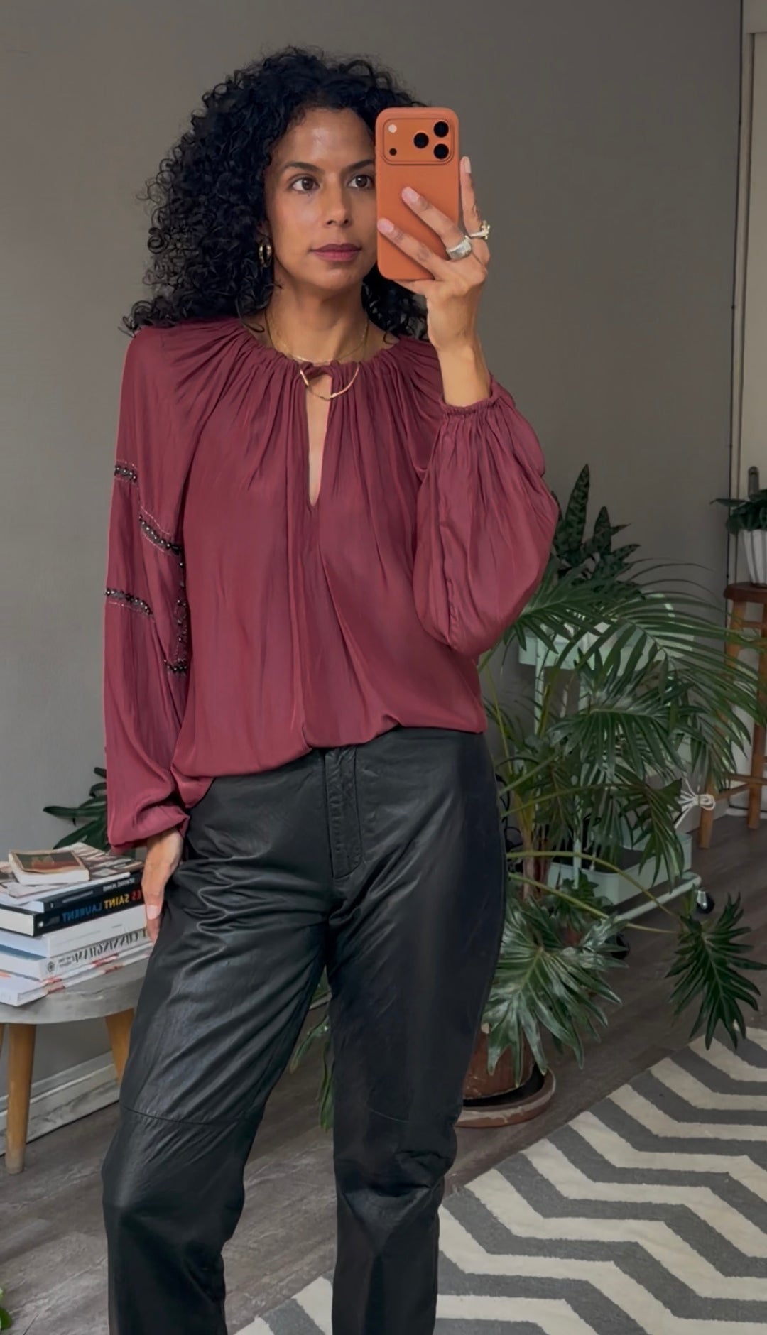 Blusa Poliéster Vino RAMY BROOK