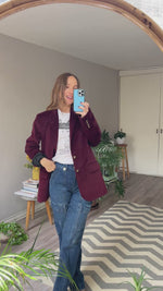Abrir y reproducir video en la galería Blazer Algodón Vino FRAME (Retail $30,000)
