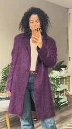 Abrir y reproducir video en la galería Abrigo  Mohair/Rayón Morado JILL SANDER (Retail $51200)

