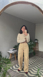 Abrir y reproducir video en la galería Pantalón Cargo Beige Algodon BOHME

