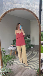 Abrir y reproducir video en la galería Blusa Seda Salmón DIANE VON FURSTENBERG (retail $8,000)
