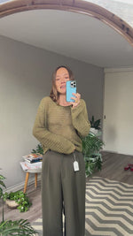 Abrir y reproducir video en la galería Pantalon Poliéster Verde ARITZIA
