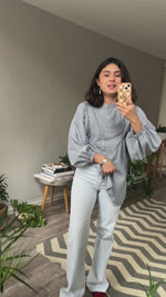 Abrir y reproducir video en la galería Jean, mezclilla, azul hielo, Paige
