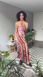 Abrir y reproducir video en la galería Vestido Seda Rosa ROBERTO CAVALLI Vintage de Archivo 2002
