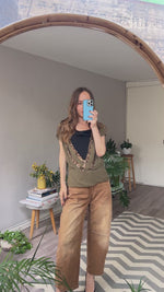 Abrir y reproducir video en la galería Blusa Seda Verde DKNY
