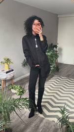 Abrir y reproducir video en la galería Camisa Algodón Negra GIVENCHY (Retail $22,000)
