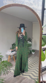 Abrir y reproducir video en la galería Vestido Seda Verde LAGENCE
